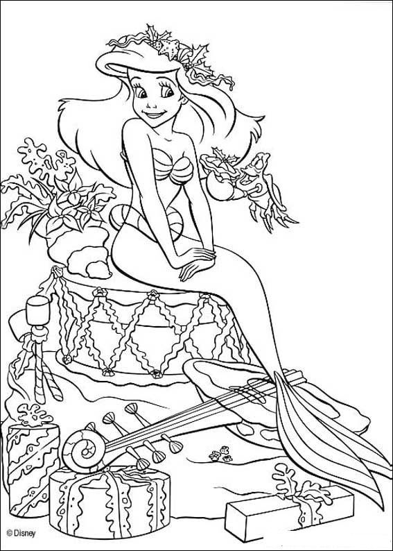 Print Ariel kleurplaat